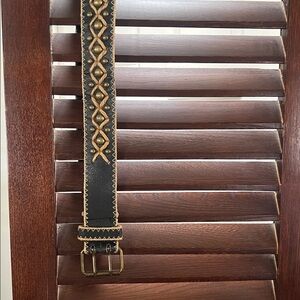 Dark Brown and Gold Embellished Belt